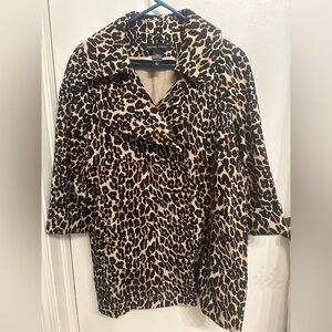 New York & Company Leopard Print Jacket Women’s Size L
